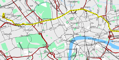 Around some of Londons busiest roads